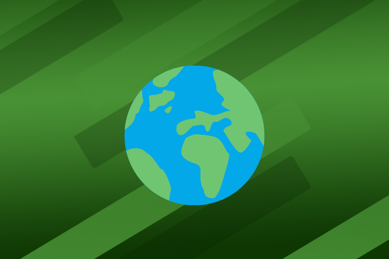 a view of planet Earth shows oceans and continents
